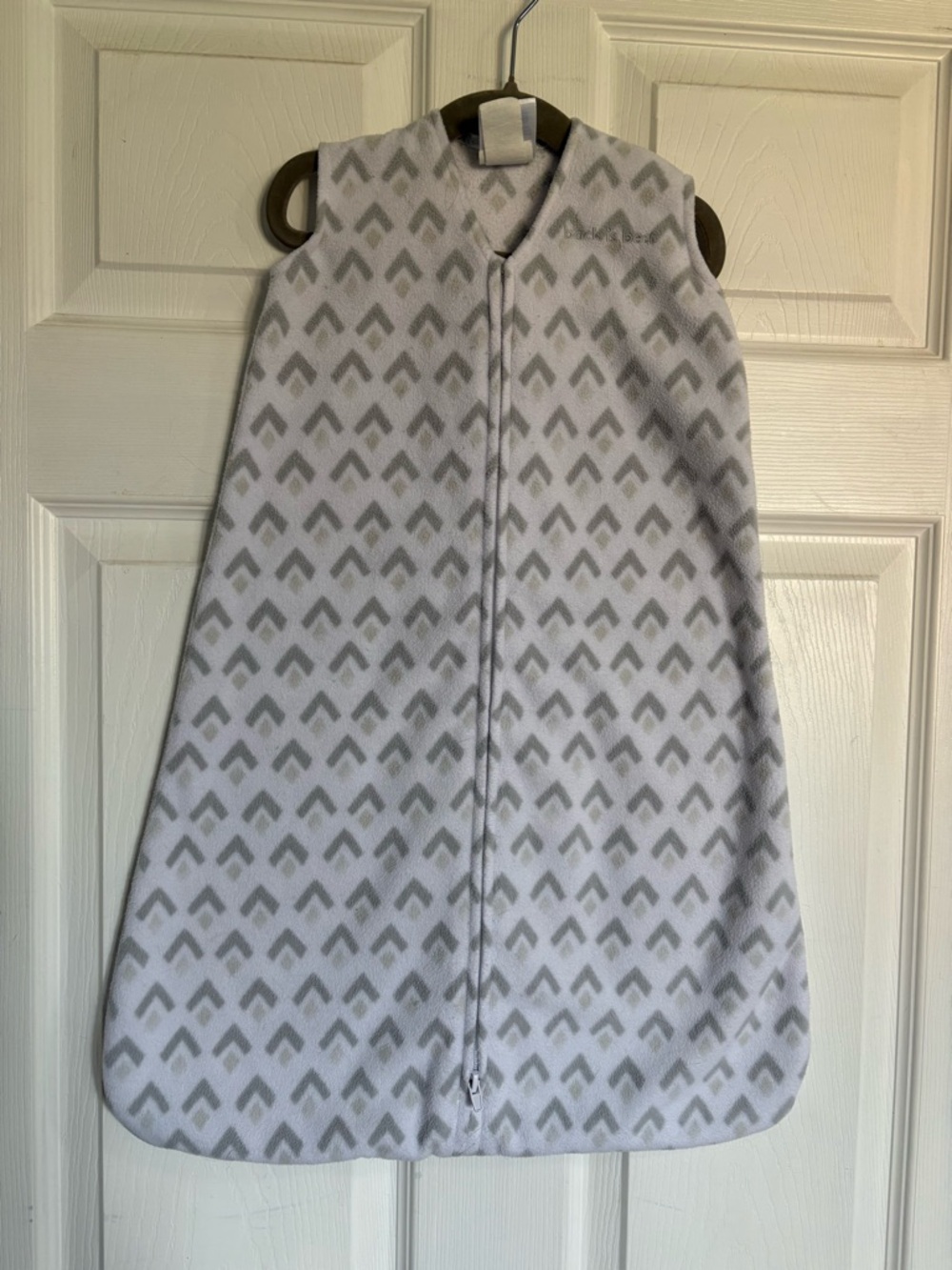 Halo White and Gray Sleeveless Baby Sleep Sack